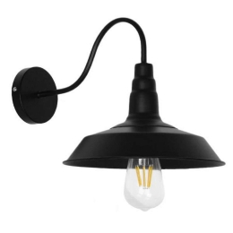 Φωτιστικό Τοίχου - Απλίκα Sord 01065 1xE27 Φ26x37x32cm Black GloboStar
