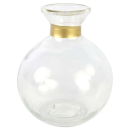 Βάζο Rim 013.783431 11x13cm Γυάλινο Gold Γυαλί