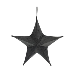 Αστέρι Ανοιγόμενο Βελούδινο 013.784661 40cm Grey