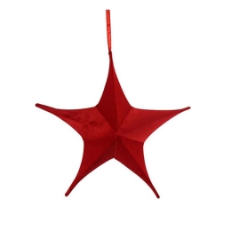 Αστέρι Ανοιγόμενο Βελούδινο 013.784668 40cm Red