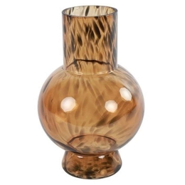 Βάζο Σωλήνας Πιτσιλωτό 013.788767 15x23cm Γυάλινο Honey Γυαλί