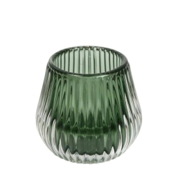 Κηροπήγιο Γυάλινο 013.814380 7,2x6,5cm Green