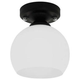 Φωτιστικό Οροφής - Πλαφονιέρα Maura 01318 1xE27 Φ13x17cm Black-White GloboStar