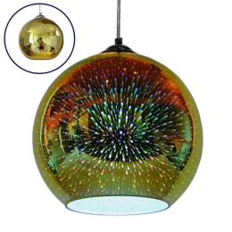 Φωτιστικό Οροφής Saturn 01351 1xΕ27 Φ25x22cm Gold GloboStar