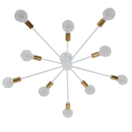 Φωτιστικό Οροφής - Πλαφονιέρα Aurora 01383 10xE27 Φ95x17cm White GloboStar
