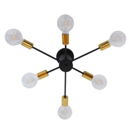 Φωτιστικό Οροφής - Πλαφονιέρα Damasco 01384 6xE27 Φ58x17cm White GloboStar