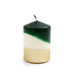 Κερί Κορμός 014.XM4271 7x10cm Green-Gold