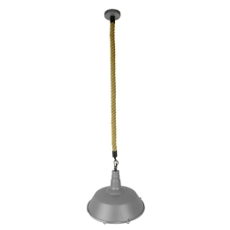 Φωτιστικό Οροφής Luci 01411 1xΕ27 Με Πλέγμα Φ36x31cm Grey GloboStar