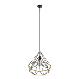 Φωτιστικό Οροφής Concrete 01422 1xΕ27 Φ50x44cm Black-Beige GloboStar