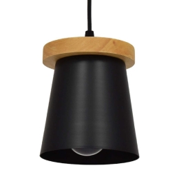 Φωτιστικό Οροφής Lana 01424 1xΕ27 Φ13x17cm Black-Beige GloboStar