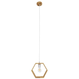 Φωτιστικό Οροφής Elise 01429 1xΕ27 26x8x25cm Natural Oak GloboStar