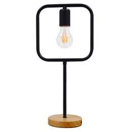 Φωτιστικό Επιτραπέζιο Honor Square 01435 1xE27 20x20x42cm Black GloboStar