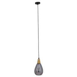 Φωτιστικό Οροφής Noah 01489 1xΕ27 Φ16x30cm Fume GloboStar