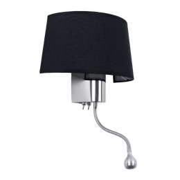Φωτιστικό Τοίχου - Απλίκα Elegant 01492 1xE27 ΡυθμιζόΜενο Σώμα Σπιράλ Με Led 3W 26,5x15x43cm Black-S