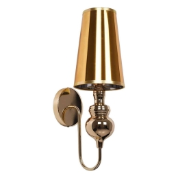Φωτιστικό Τοίχου - Απλίκα Laura 01497 1xE27 Φ15cm 15x21x48cm Gold GloboStar