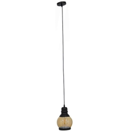 Φωτιστικό Οροφής Oliver 01505 1xΕ27 Φ16x25cm Black Honey GloboStar