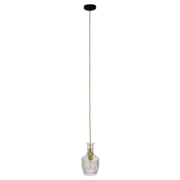 Φωτιστικό Οροφής Whiskey 01513 1xΕ27 Φ13x22cm Clear GloboStar