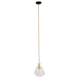 Φωτιστικό Οροφής Liqueur 01515 1xΕ27 Φ11x20cm Clear-Gold GloboStar