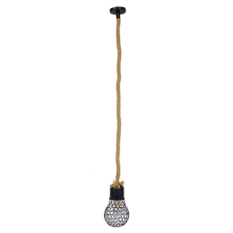 Φωτιστικό Οροφής Urban 01521 1xΕ27 Με Πλέγμα Φ15x25cm Black-Beige GloboStar