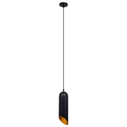 Φωτιστικό Οροφής Carson 01527 1xΕ27 Φ10x38cm Black-Gold GloboStar