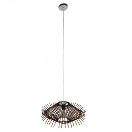 Φωτιστικό Οροφής Maddy 01602 1xΕ27 Φ50x23cm Dark Brown GloboStar