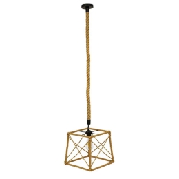 Φωτιστικό Οροφής Polished 01616 1xΕ27 Με Πλέγμα 30x28x30cm Black-Beige GloboStar