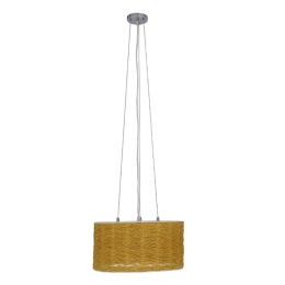 Φωτιστικό Οροφής Madagaskar 01630 3xΕ27 Φ40x22cm Brown GloboStar
