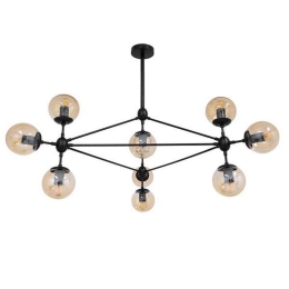 Φωτιστικό Οροφής Sentinel 01636 10xE27 Φ110x82cm Black-Honey GloboStar