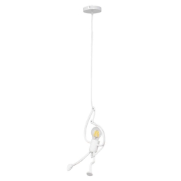Φωτιστικό Οροφής Little Man 01651 1xΕ27 Φ20x40cm White GloboStar