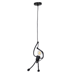 Φωτιστικό Οροφής Little Man 01652 1xΕ27 Φ20x40cm Black GloboStar