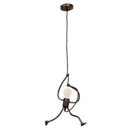 Φωτιστικό Οροφής Little Man 01653 1xΕ27 Φ20x40cm Rust GloboStar