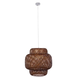 Φωτιστικό Οροφής Maldives 01658 1xΕ27 Φ56x54cm Dark Brown GloboStar