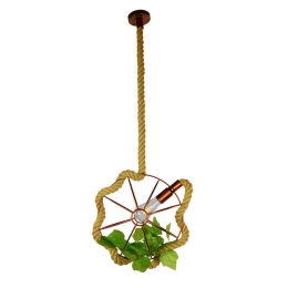Φωτιστικό Οροφής Nepeta 01660 1xΕ27 Με Πλέγμα Φ33x33cm Rust-Beige GloboStar