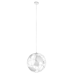 Φωτιστικό Οροφής Earth 01664 1xΕ27 Με Πλέγμα Φ40x40cm White GloboStar