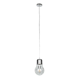 Φωτιστικό Οροφής Lamp 01676 1xΕ27 Φ15x27cm Silver-Clear GloboStar