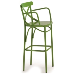 Σκαμπό Μπαρ Vaterlo/SB 02-00-0472 49x53x111cm Green