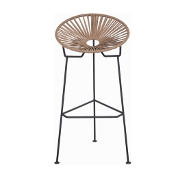Σκαμπό Μπαρ Acapulco/S 02-00-0510 51x51x97cm Black-Beige