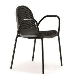 Πολυθρόνα Nervi/P 02-00-0777 58x58x80cm Black