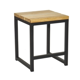 Σκαμπό Ruba/S-L 02-00-0916 37x37x46cm Black-Natural