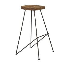 Σκαμπό Μπαρ Calvin/S-W 02-00-1011 48x48x80cm Black-Walnut