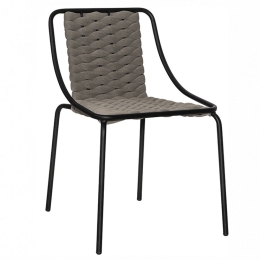 Καρέκλα Oyster/Web 02-00-1108 57x53x81cm Black-Grey