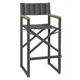 Σκαμπό Μπαρ - Σκηνοθέτη Piazza/SW-LUX 02-00-1227 53x57x115,5cm Anthracite-Black