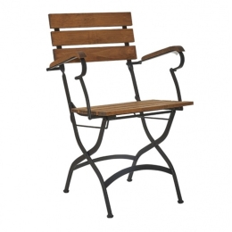 Καρέκλα Πτυσσόμενη Pablona/P-T 02-00-1245 55x 55x87cm Black-Walnut