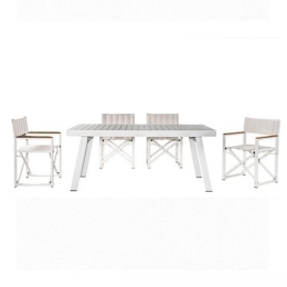 Τραπεζαρία Κήπου Piazza & York 02-00-1256 (Σετ 7Τμχ) White 6 Θέσεων