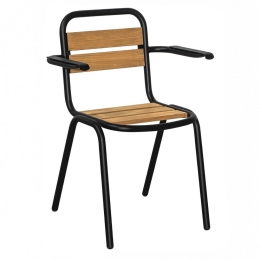 Καρέκλα Texas/P2-T 02-00-1349 48x59x82cm Black-Oak