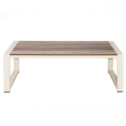 Τραπέζι Κήπου Calle/T 02-00-1485 121x69x40cm Teak-White