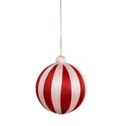 Χριστουγεννιάτικη Μπάλα 02.1161081 10cm Red-White