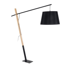 Φωτιστικό Δαπέδου Kelsie 02029 1xE27 IP20 40x125x140cm Black-Beige GloboStar