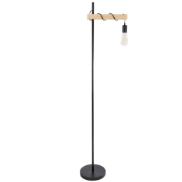 Φωτιστικό Δαπέδου Mindelo 02033 35x24x150cm 1xE27 Beige-Black GloboStar