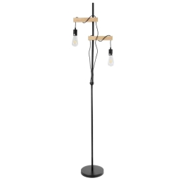 Φωτιστικό Δαπέδου Mindelo 02034 2xE27 IP20 40x24x175cm Black-Beige GloboStar